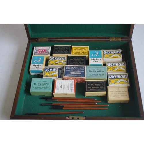 31 - A BOX OF ASSORTED BOXED PEN NIBS, to include examples by Geo, a football pen and a small quantity of... 