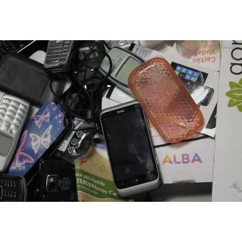 37 - A QUANTITY OF MOBILE PHONES, chargers etc. to include a Nokia 3330 A/F