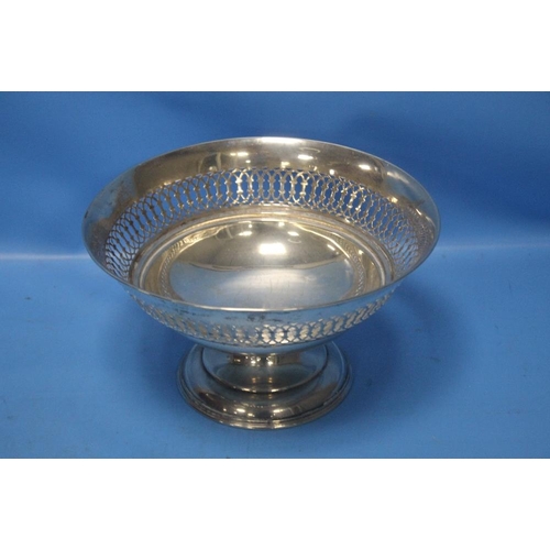 4 - A HALLMARKED SILVER BOWL, H 13cm W 22 cm