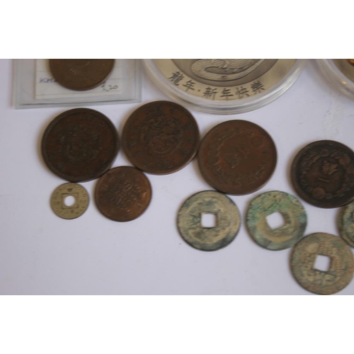 48 - CHINESE AND ORIENTAL INTEREST COINS, to include various early 