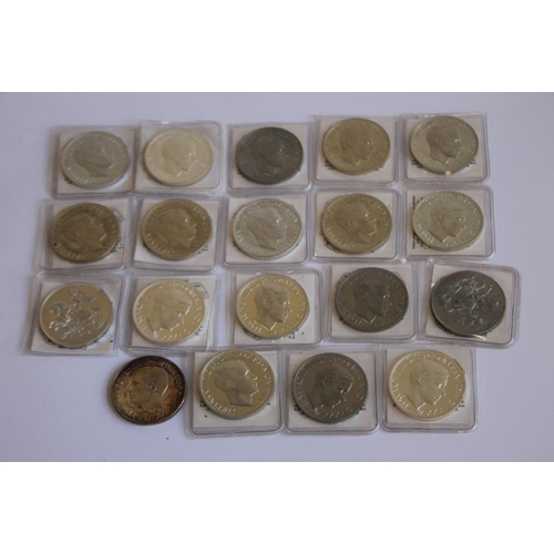 53 - A COLLECTION OF EDWARD VIII REPLICA/FANTASY CROWN SIZED COINS, in white metal