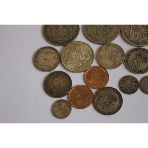 54 - A COLLECTION OF 19TH/20TH CENTURY BRITISH COINS, to include 1893 crown, 3 1890 farthings and a selec... 