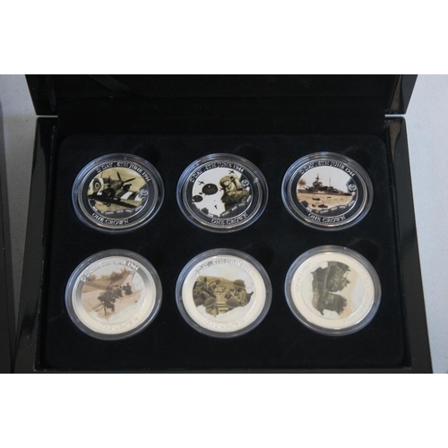 59 - A COLLECTION OF BOXED COMMEMORATIVE COINS, to include three Edward VIII retro sets, a set of St Hele... 