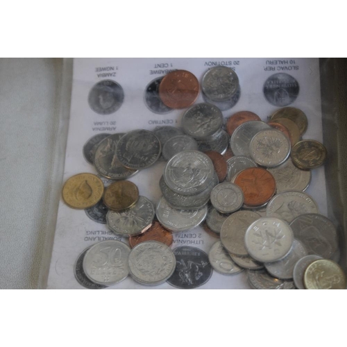 60 - A COLLECTION OF BRITISH AND WORLD COINS, to include a 1996 uncirculated set, 2000 Queen Mother £5 in... 