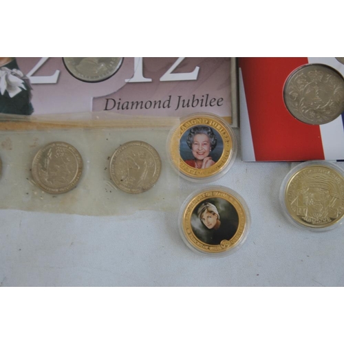 61 - A COLLECTION OF MAINLY MODERN COMMEMORATIVE COINS, to include coloured issues, an Armenia 1994 uncir... 