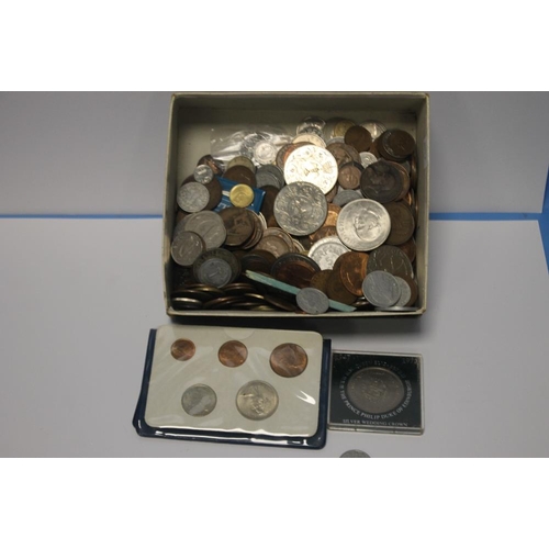 69 - A QUANTITY OF COINS, British and world examples