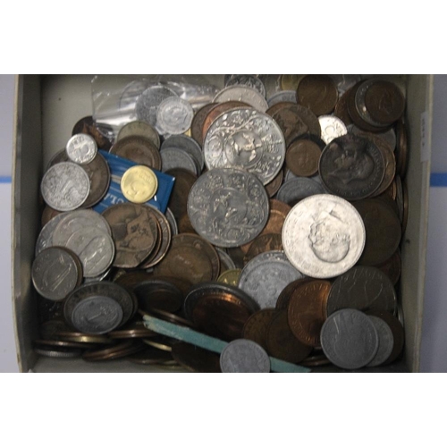 69 - A QUANTITY OF COINS, British and world examples