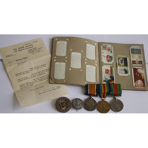 74 - A WWI/II MEDAL GROUP consisting of WWI BWM/Victory pair, named to 203589 Pte. G. O. William KSLI and... 