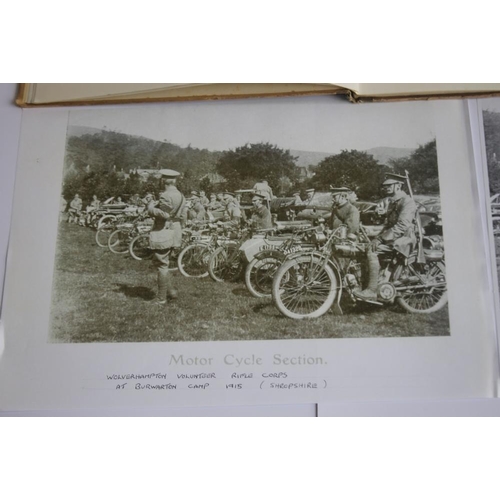 83 - WOLVERHAMPTON VOLUNTEER RIFLE CORPS AT BURWARTON CAMP 1915', a souvenir of photographs compiled by P... 