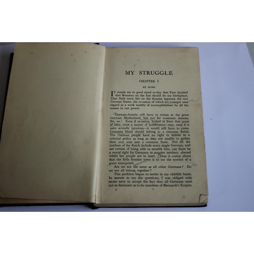 85 - ADOLF HITLER - 'MY STRUGGLE', English translation published by The Paternoster Library, Hurst & Blac... 