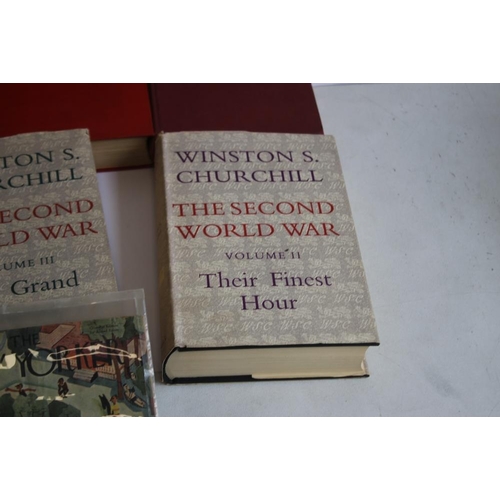 86 - A COLLECTION OF MILITARY INTEREST BOOKS to include Winston S. Churchill - 'The Second World War' Vol... 