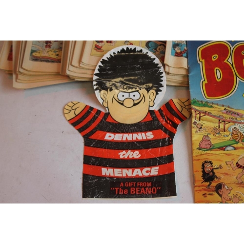 92 - BEANO COMICS WITH TWO FREE GIFTS, approx. 100 1980s Beano comics with two Summer Specials and a 'Gna... 