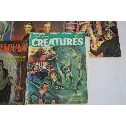 97 - MOVIE MONSTER MAGAZINES to include 'World Famous Creatures' Collector's Edition #1 A/F, 'Monsters of... 