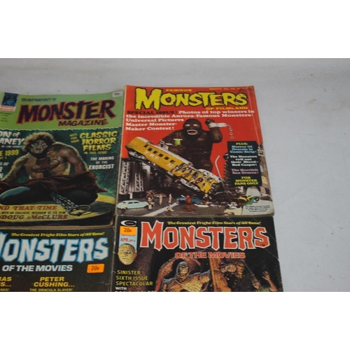 97 - MOVIE MONSTER MAGAZINES to include 'World Famous Creatures' Collector's Edition #1 A/F, 'Monsters of... 