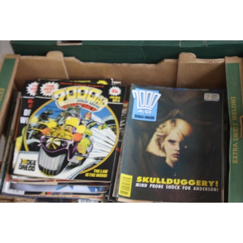 99 - A LARGE QUANTITY OF 2000AD COMICS, mainly 1980s and 1990s, some in sealed packets and a few with fre... 