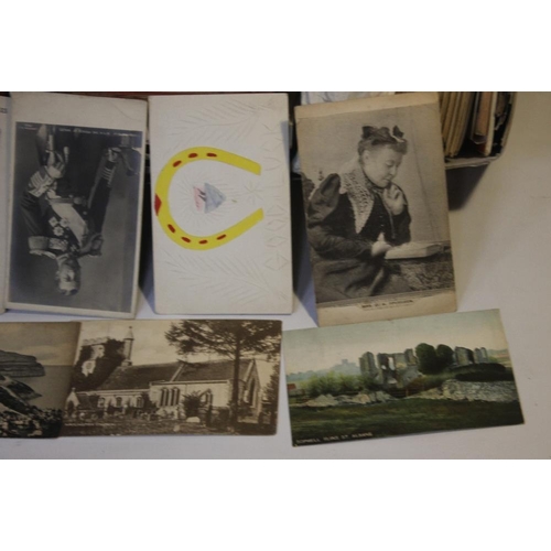 230 - A COLLECTION OF MIXED POSTCARDS. to include small albums, real photograph types and a part set of 