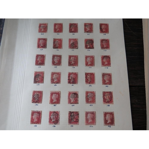 241 - STAMPS - GREAT BRITAIN FEW 100'S PERF'D LINE ENGRAVED WITH RANGE 1856 1D REDS, including block of 4,... 