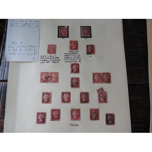 241 - STAMPS - GREAT BRITAIN FEW 100'S PERF'D LINE ENGRAVED WITH RANGE 1856 1D REDS, including block of 4,... 