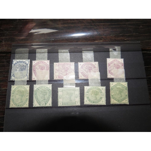 243 - STAMPS - GREAT BRITAIN S.G 187/96 1883 LILAC AND GREEN SET GOOD TO FINE MINT S.G £5000