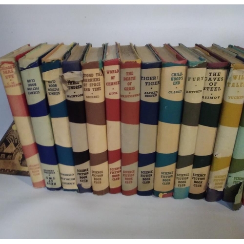 25 - A COLLECTION OF SCIENCE FICTION BOOK CLUB HARDBACK BOOKS DATING FROM 1954 - 1961 (not a complete run... 