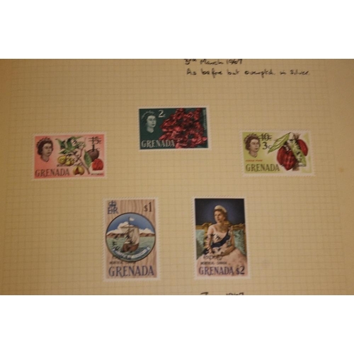 253 - STAMPS - GRENADA MANY 100'S FROM GOOD LOOKING PAGE CHALOAS, 1883 TO 1/=, including tete-beche pairs ... 