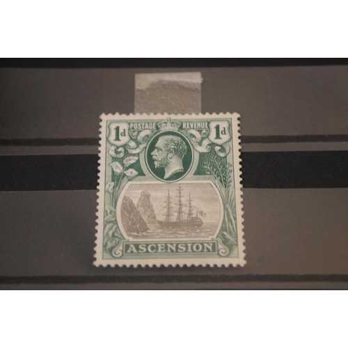 259 - STAMPS - ASCENSION S.G 1/d 1933 1d grey, black and bright blue green. Fine mint S.G £110