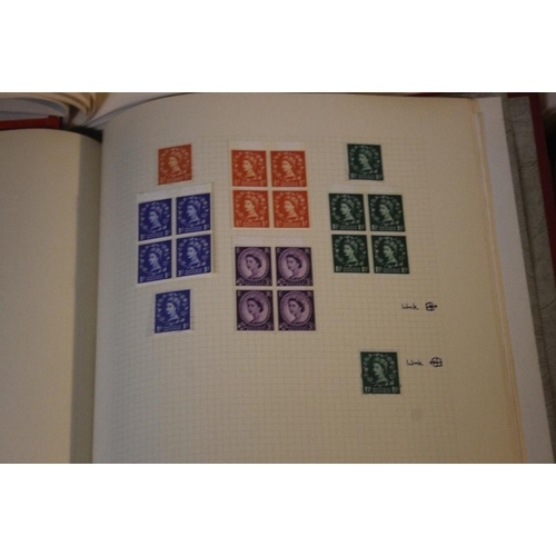 264 - STAMPS - GREAT BRITAIN 1,000 IN 9 ALBUMS FROM KG5, including P.V.C £1 (Fu) KG6 complete with blocks,... 