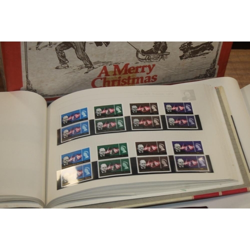 267 - SEVEN ALBUMS OF STAMPS AND COVERS COMMONWEALTH / ISLANDS, many mint, to include Winston Churchill al... 