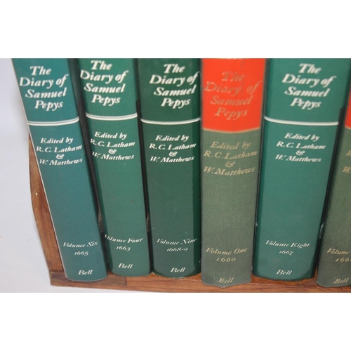 27 - THE DIARY OF SAMUEL PEPYS', eleven volume set edited by Robert Latham & William Matthews, published ... 