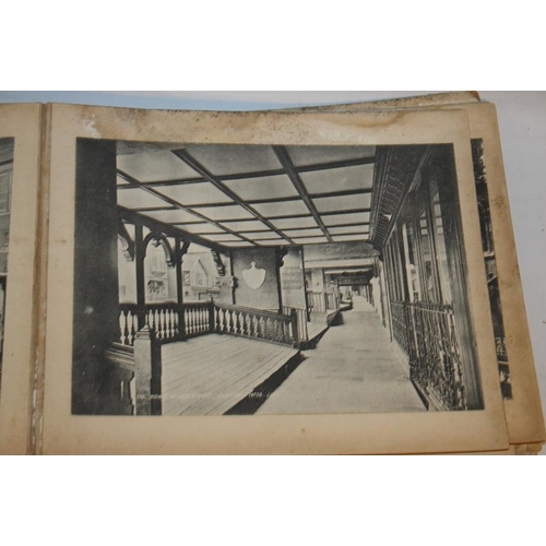 273 - CHESTER INTEREST EDWARDIAN PHOTOGRAPH ALBUM (DISBOUND), containing various views of scenes of Cheste... 