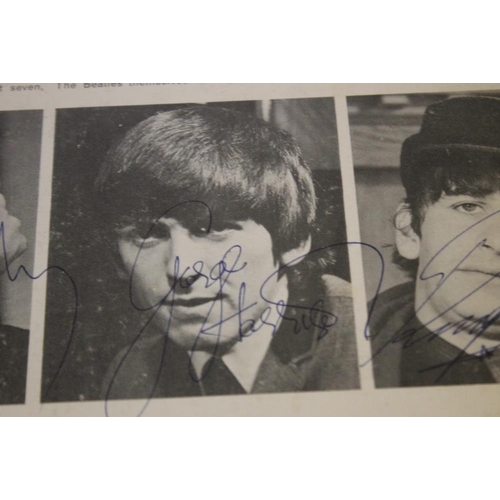 284 - BEATLES SIGNED LP 'A HARD DAY'S NIGHT', four signatures on reverse of album.  The owner's husband wa... 