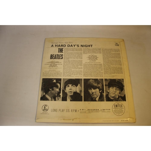 284 - BEATLES SIGNED LP 'A HARD DAY'S NIGHT', four signatures on reverse of album.  The owner's husband wa... 