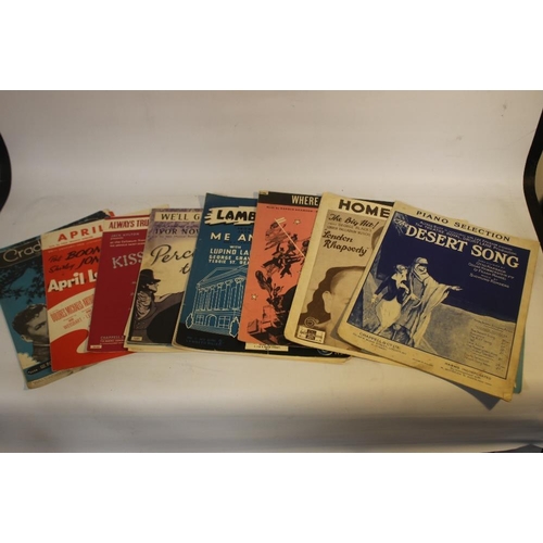 285 - A BOX OF MISCELLANEOUS SHEET MUSIC to include both classical and popular music, Frank Sinatra, Pat B... 