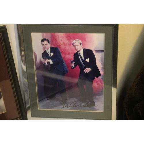 287 - SEAN CONNERY' FRAMED SIGNED PHOTOGRAPH together with 'Man From Uncle' framed signed photograph (neit... 