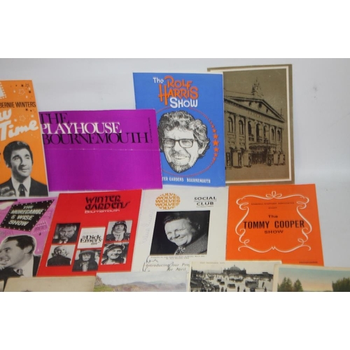 294 - A SMALL COLLECTION OF VINTAGE THEATRE PROGRAMMES, SOME AUTOGRAPHED, to include Tom Jones, Harry Seco... 