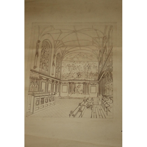 313 - TWELVE UNCOLOURED ETCHINGS' OF VARIOUS COLLEGE'S to include 