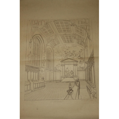 313 - TWELVE UNCOLOURED ETCHINGS' OF VARIOUS COLLEGE'S to include 