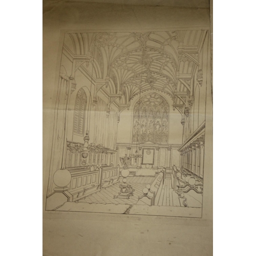 313 - TWELVE UNCOLOURED ETCHINGS' OF VARIOUS COLLEGE'S to include 