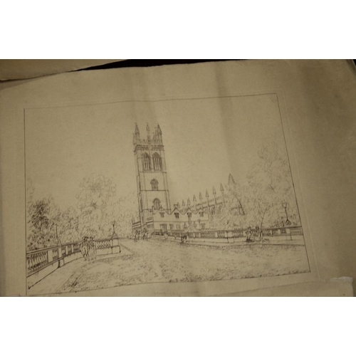 313 - TWELVE UNCOLOURED ETCHINGS' OF VARIOUS COLLEGE'S to include 