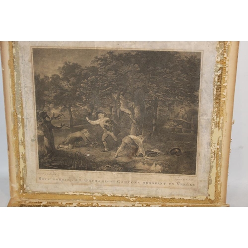 321 - TWO MOUNTED ENGRAVINGS AFTER GEORGE MORLAND TITLED 