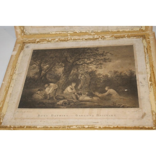 321 - TWO MOUNTED ENGRAVINGS AFTER GEORGE MORLAND TITLED 