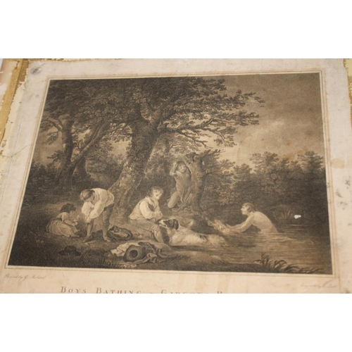 321 - TWO MOUNTED ENGRAVINGS AFTER GEORGE MORLAND TITLED 