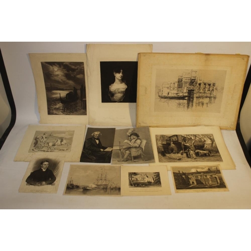 328 - A BOX OF MISCELLANEOUS PRINTS, ENGRAVINGS AND EPHEMERA, mainly topographical subjects