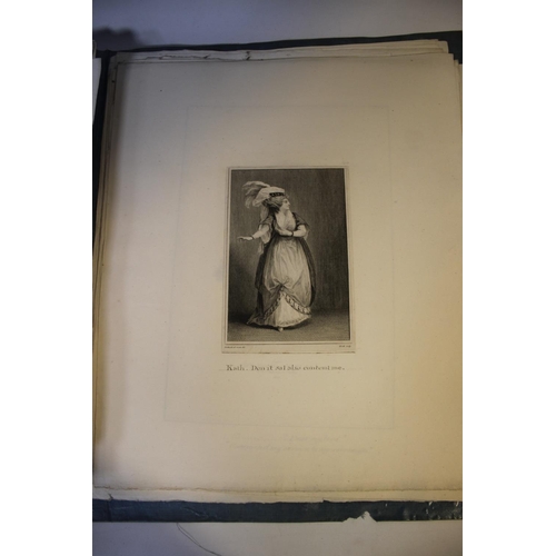 332 - A BOX OF ASSORTED PRINTS AND ENGRAVINGS, some of 18th century royal interest