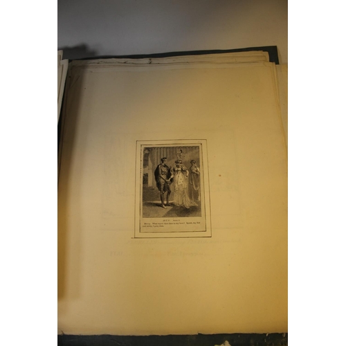 332 - A BOX OF ASSORTED PRINTS AND ENGRAVINGS, some of 18th century royal interest