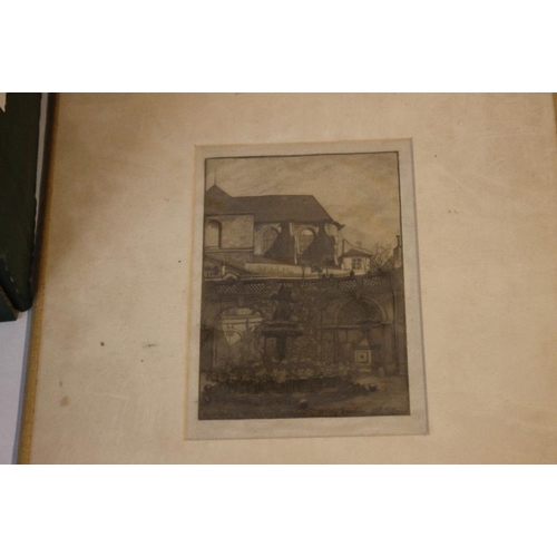 344 - A SMALL TRAY OF UNFRAMED ETCHINGS, PRINTS AND ENGRAVINGS VARIOUS ARTISTS AND SUBJECTS, to include An... 