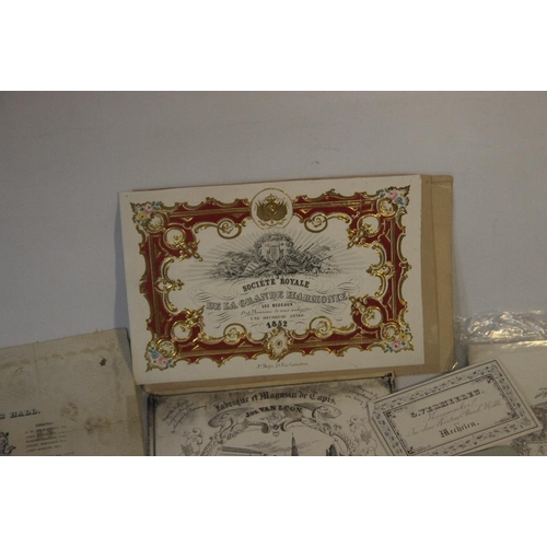 353 - A COLLECTION OF 19TH CENTURY EPHEMERA, to include menus, theatre tickets etc