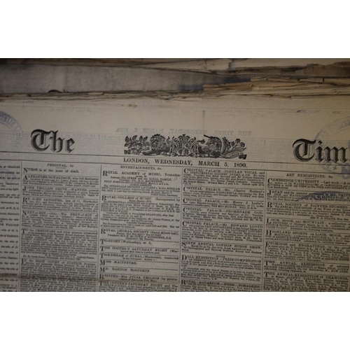 177 - THE TIMES' NEWSPAPER 1890, one box