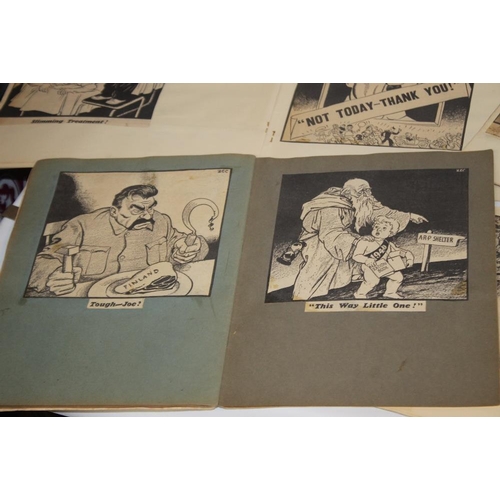 180 - A COLLECTION OF FIVE ORIGINAL WORLD WAR TWO SCRAPBOOKS, mainly Russian and German interest newspaper... 