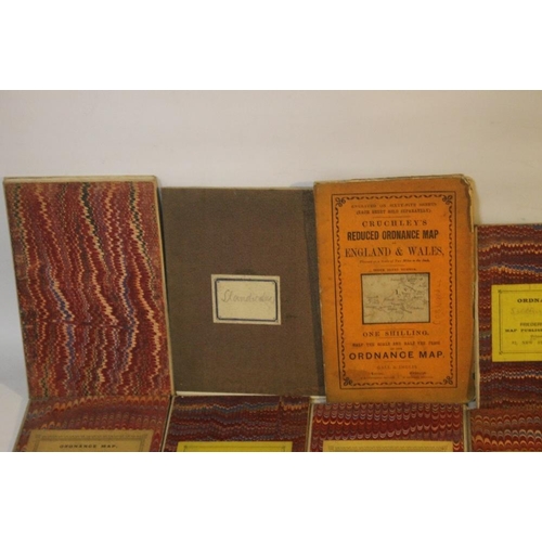 185 - A SMALL COLLECTION OF FOLDING MAPS  MAINLY LINEN BACKED ORDNANCE SURVEY to include 1:2500, 1:63360, ... 